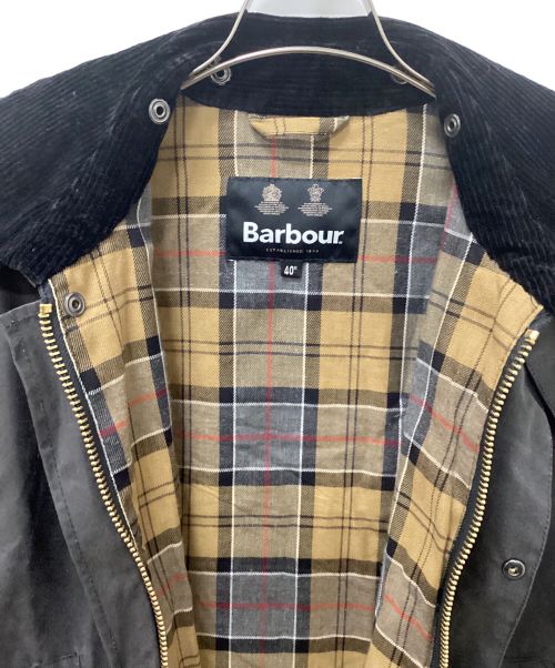 Barbour（バブアー）Barbour (バブアー) BORDER OS WAX JACKET グレー サイズ:40の古着・服飾アイテム