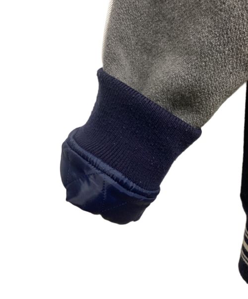 HUMAN MADE（ヒューマンメイド）HUMAN MADE (ヒューマンメイド) バーシティジャケット グレー×ネイビー サイズ:XLの古着・服飾アイテム