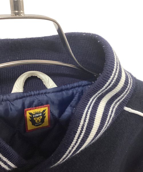 HUMAN MADE（ヒューマンメイド）HUMAN MADE (ヒューマンメイド) バーシティジャケット グレー×ネイビー サイズ:XLの古着・服飾アイテム