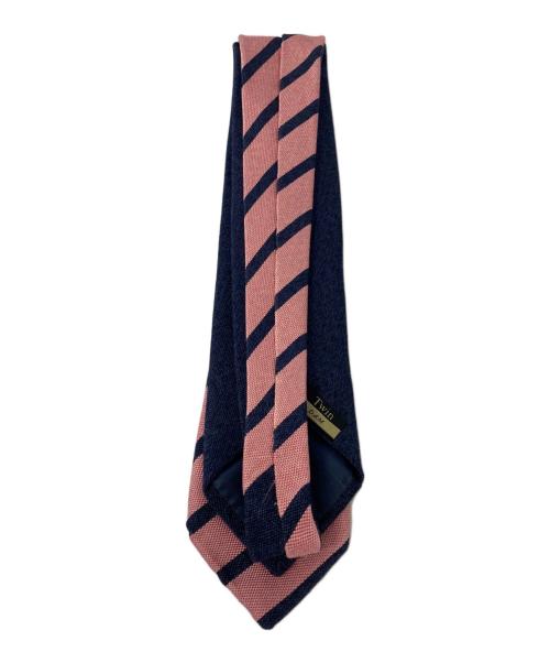 ERMENEGILDO ZEGNA（エルメネジルド・ゼニア）Ermenegildo Zegna (エルメネジルド・ゼニア) ツインタイ ブルー×ピンク サイズ:Freeの古着・服飾アイテム