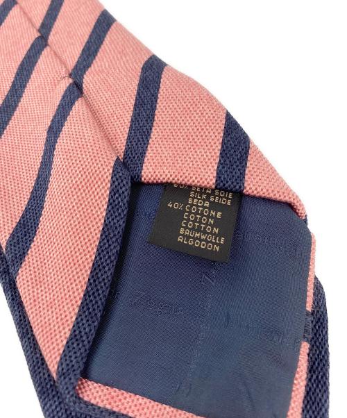 ERMENEGILDO ZEGNA（エルメネジルド・ゼニア）Ermenegildo Zegna (エルメネジルド・ゼニア) ツインタイ ブルー×ピンク サイズ:Freeの古着・服飾アイテム