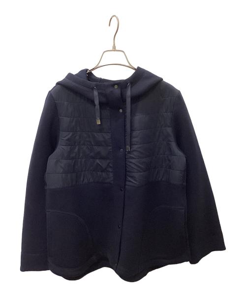 HIROKO BIS（ヒロコビス）HIROKO BIS (ヒロコビス) ボンディングフーディジャケット ネイビー サイズ:11の古着・服飾アイテム