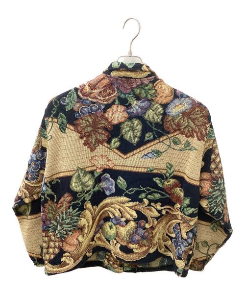 SUGAR STREET（ストリートシュガー）SUGAR STREET (ストリートシュガー) Beautiful European Pattern Vintage Loose Goblin Jacket ネイビー×グリーン サイズ:M/Lの古着・服飾アイテム