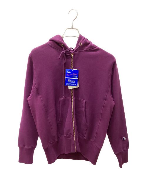 Champion REVERSE WEAVE（チャンピオン リバース ウィーブ）Champion REVERSE WEAVE (チャンピオン リバース ウィーブ) ジップパーカー パープル サイズ:MEDIUMの古着・服飾アイテム