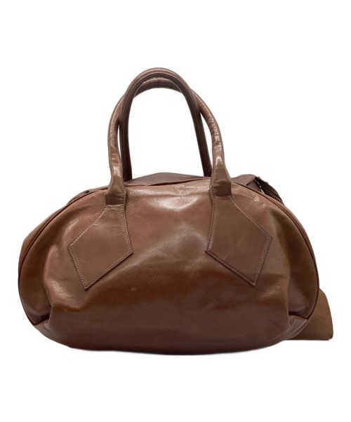 Vivienne Westwood（ヴィヴィアンウエストウッド）Vivienne Westwood (ヴィヴィアンウエストウッド) リボンオーブレザーバッグボストンバッグ ブラウンの古着・服飾アイテム