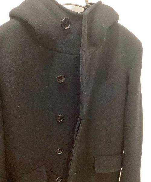 FACTOTUM（ファクトタム）FACTOTUM (ファクトタム) カシミアパイルメルトンフードコート ブラック サイズ:Sの古着・服飾アイテム