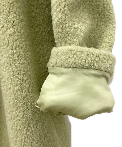CADUNE（カデュネ）CADUNE (カデュネ) ボアコート 黄緑 サイズ:38の古着・服飾アイテム