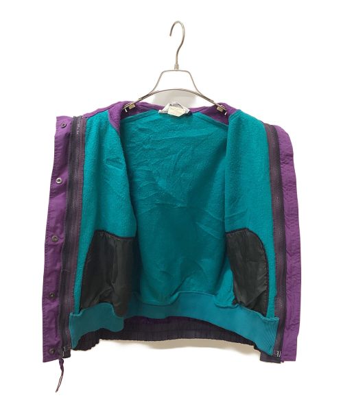 Columbia（コロンビア）Columbia (コロンビア) 90'sインナーフリースマウンテンジャケット パープル×グリーン サイズ:Ⅿの古着・服飾アイテム