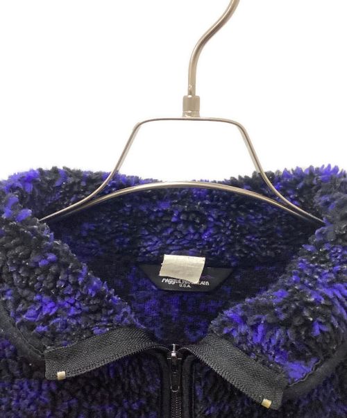 ragged mountain（ラギットマウンテン）ragged mountain (ラギットマウンテン) 90's outdoor Fleece half-Zipper Jacket ブルー×ブラック サイズ:Lの古着・服飾アイテム