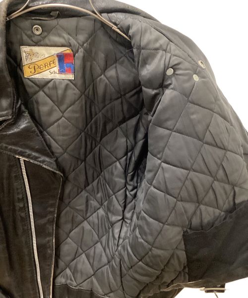 PERFECTO by Schott（パーフェクト バイ ショット）PERFECTO by Schott (パーフェクト バイ ショット) 80-90'sダブルライダースジャケット ブラック サイズ:US 40の古着・服飾アイテム