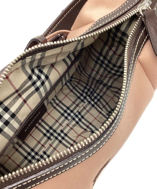 BURBERRY（バーバリー）BURBERRY (バーバリー) 2WAYショルダーバッグ ピンク×ブラウンの古着・服飾アイテム