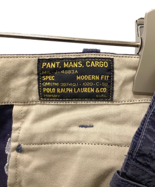 POLO RALPH LAUREN（ポロ・ラルフローレン）POLO RALPH LAUREN (ポロ・ラルフローレン) 民間品ダブルニーカーゴパンツ ネイビー サイズ:XLの古着・服飾アイテム