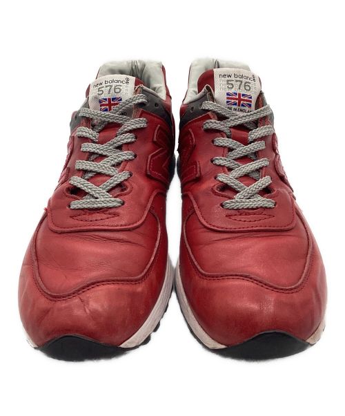 NEW BALANCE（ニューバランス）NEW BALANCE (ニューバランス) レザースニーカー レッド サイズ:27.5cmの古着・服飾アイテム