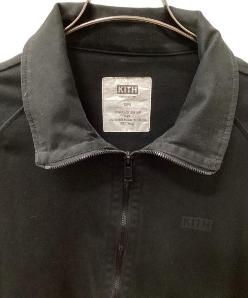 KITH（キス）KITH (キス) nonnative (ノンネイティブ) EXPLORER 1/4 ZIP LONG SHIRT ブラック サイズ:1/SMALLの古着・服飾アイテム