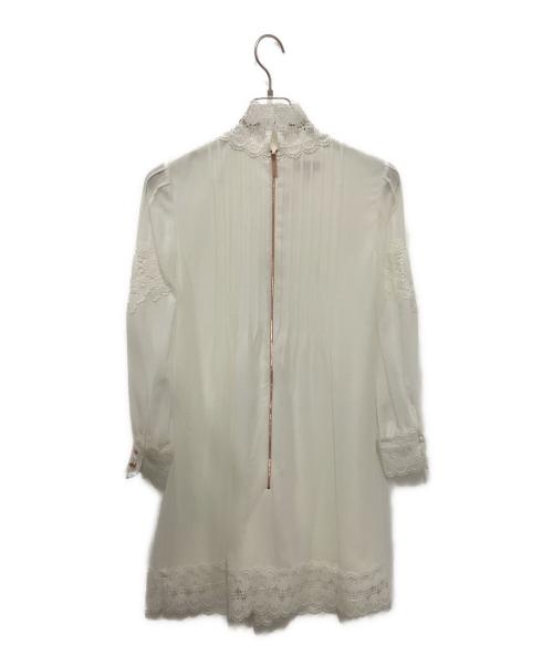 ted baker（テッドベーカー）ted baker (テッドベーカー) KATHIEA High neck lace tunic dress ホワイトの古着・服飾アイテム