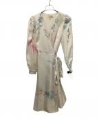 ted bakerテッドベーカー）の古着「Flosssi Floral Print Wrap Dress」｜アイボリー