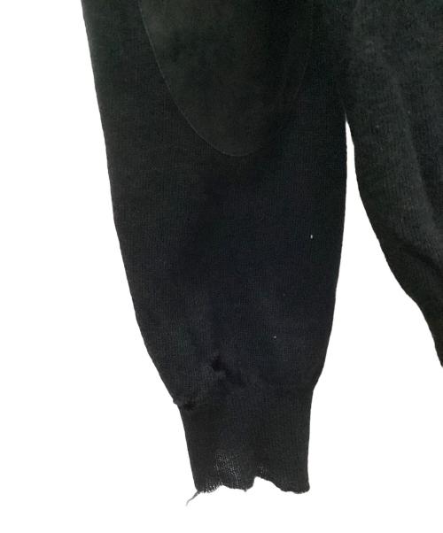Maison Margiela（メゾンマルジェラ）Maison Margiela (メゾンマルジェラ) エルボーパッチカーディガン ブラック サイズ:Sの古着・服飾アイテム