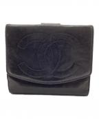 CHANELシャネル）の古着「2つ折り財布」｜ブラック
