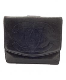 CHANEL（シャネル）の古着「2つ折り財布」｜ブラック
