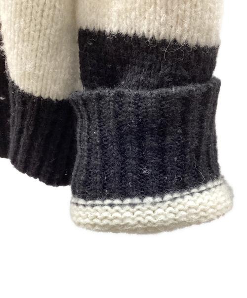 DSQUARED2（ディースクエアード）DSQUARED2 (ディースクエアード) ボーダーニット ホワイト×ブラック サイズ:Lの古着・服飾アイテム