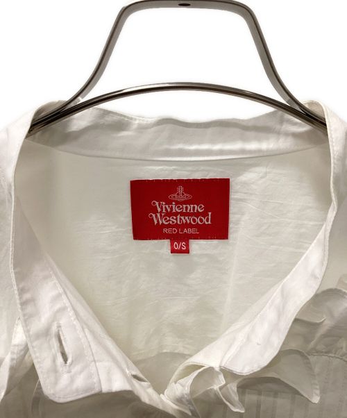 Vivienne Westwood RED LABEL（ヴィヴィアンウエストウッドレッドレーベル）Vivienne Westwood RED LABEL (ヴィヴィアンウエストウッドレッドレーベル) ラブフリルシャツワンピース ホワイト サイズ:Sの古着・服飾アイテム