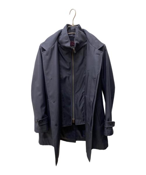 nicole selection（ニコルセレクション）nicole selection (ニコルセレクション) 中綿入りベストライナー付ビジネスコート ダークネイビー サイズ:46の古着・服飾アイテム