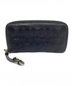 JIMMY CHOOジミーチュウ）の古着「FILIPA EMG BK　ラウンドファスナー長財布」｜ブラック