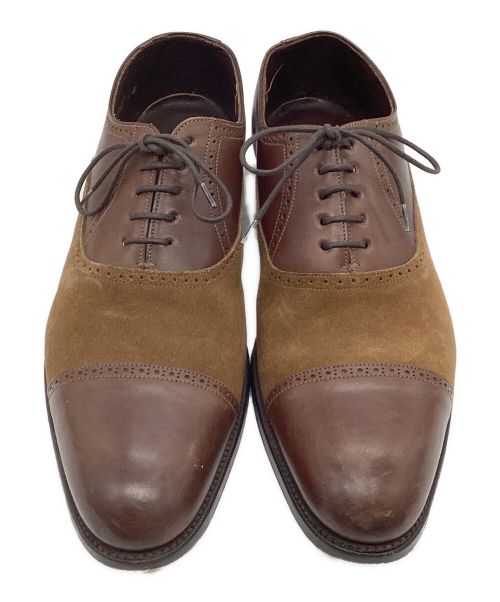 GRENSON（グレンソン）GRENSON (グレンソン) ストレートチップ異素材シューズ ブラウン サイズ:8 1/2の古着・服飾アイテム