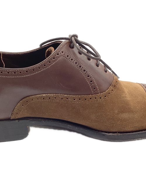 GRENSON（グレンソン）GRENSON (グレンソン) ストレートチップ異素材シューズ ブラウン サイズ:8 1/2の古着・服飾アイテム