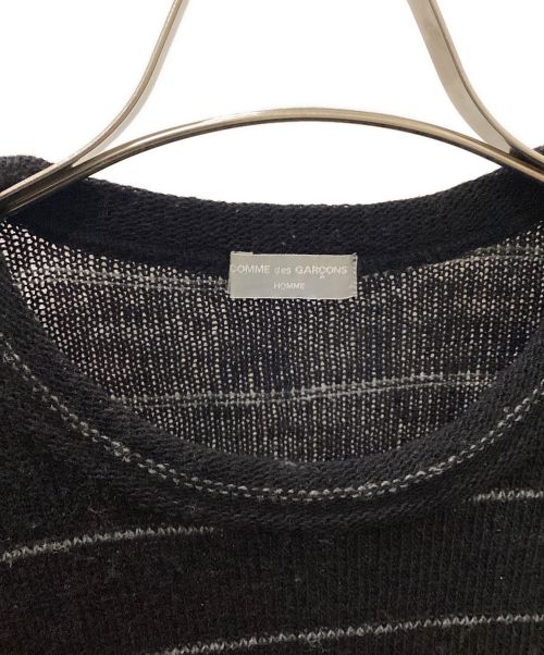 COMME des GARCONS HOMME（コムデギャルソン オム）COMME des GARCONS HOMME (コムデギャルソン オム) 90sアーカイブニット ブラック×グレー サイズ:FREEの古着・服飾アイテム