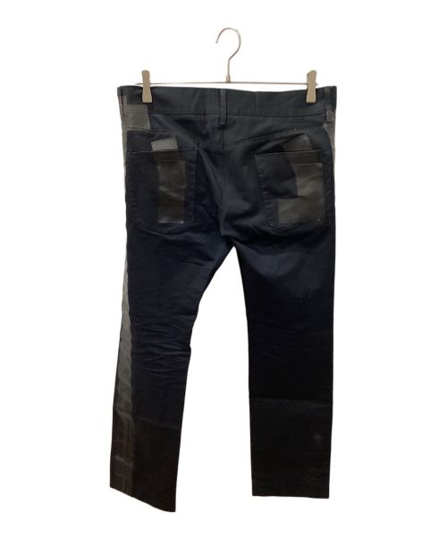 DOLCE & GABBANA（ドルチェ＆ガッバーナ）DOLCE & GABBANA (ドルチェ＆ガッバーナ) 00sラバーテープデザインパンツ ブラック サイズ:48の古着・服飾アイテム