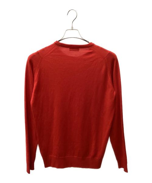 JOHN SMEDLEY（ジョンスメドレー）JOHN SMEDLEY (ジョンスメドレー) JOHN SMEDLEY クルーネックニット レッド サイズ:Sの古着・服飾アイテム