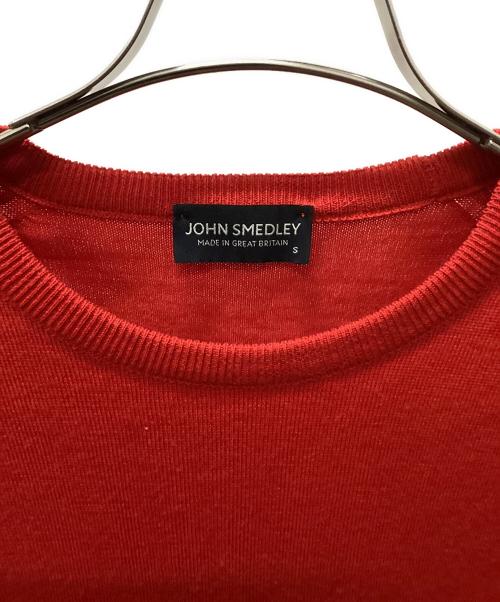 JOHN SMEDLEY（ジョンスメドレー）JOHN SMEDLEY (ジョンスメドレー) JOHN SMEDLEY クルーネックニット レッド サイズ:Sの古着・服飾アイテム