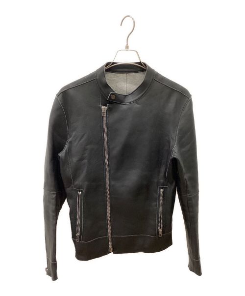 Calvin Klein（カルバンクライン）Calvin Klein (カルバンクライン) ラムレザージャケット ブラック サイズ:Sの古着・服飾アイテム