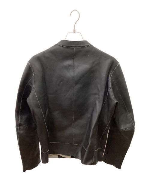 Calvin Klein（カルバンクライン）Calvin Klein (カルバンクライン) ラムレザージャケット ブラック サイズ:Sの古着・服飾アイテム