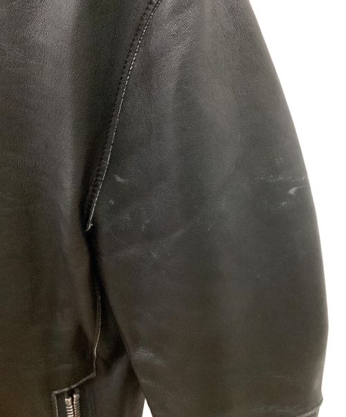 Calvin Klein（カルバンクライン）Calvin Klein (カルバンクライン) ラムレザージャケット ブラック サイズ:Sの古着・服飾アイテム