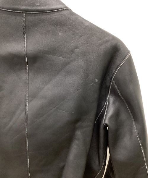 Calvin Klein（カルバンクライン）Calvin Klein (カルバンクライン) ラムレザージャケット ブラック サイズ:Sの古着・服飾アイテム
