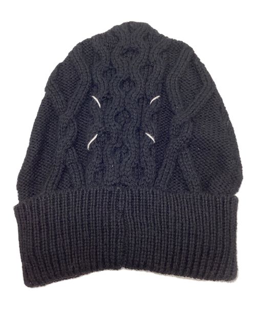 Maison Margiela14（メゾンマルジェラ14）Maison Margiela14 (メゾンマルジェラ14) ケーブルニットキャップ ブラックの古着・服飾アイテム