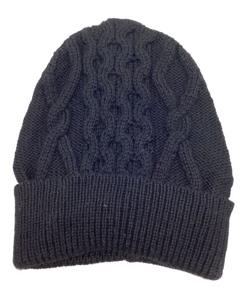 Maison Margiela14（メゾンマルジェラ14）Maison Margiela14 (メゾンマルジェラ14) ケーブルニットキャップ ブラックの古着・服飾アイテム
