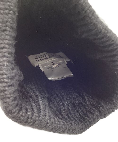 Maison Margiela14（メゾンマルジェラ14）Maison Margiela14 (メゾンマルジェラ14) ケーブルニットキャップ ブラックの古着・服飾アイテム