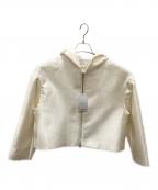 ELLIEエリー）の古着「シルキージップフーディ」｜ホワイト