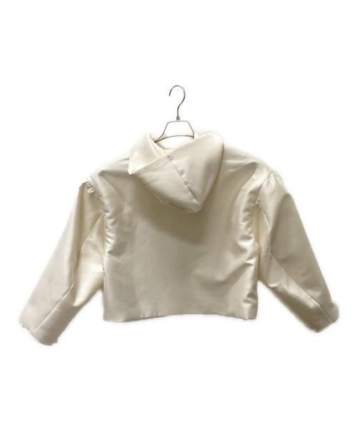 ELLIE（エリー）ELLIE (エリー) シルキージップフーディ ホワイト サイズ:Sの古着・服飾アイテム