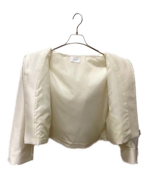 ELLIE（エリー）ELLIE (エリー) シルキージップフーディ ホワイト サイズ:Sの古着・服飾アイテム