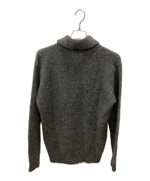 PAUL SMITH（ポールスミス）PAUL SMITH (ポールスミス) 90's ショールカラーフルジップウールニット グレー サイズ:Ｌの古着・服飾アイテム