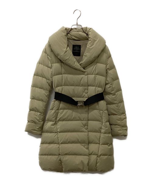 TATRAS（タトラス）TATRAS (タトラス) VALLE ショールカラーベルテッドダウンコート ベージュ サイズ:03の古着・服飾アイテム