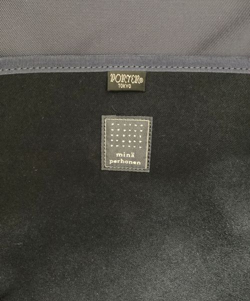 mina perhonen（ミナ ペルホネン）mina perhonen (ミナ ペルホネン) PORTER (ポーター) tambourineDAYPACK ネイビー 未使用品の古着・服飾アイテム