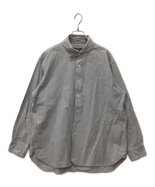 HAVERSACK（ハバーサック）HAVERSACK (ハバーサック) オックスフォードシャツ ホワイト×ブルー サイズ:Lの古着・服飾アイテム