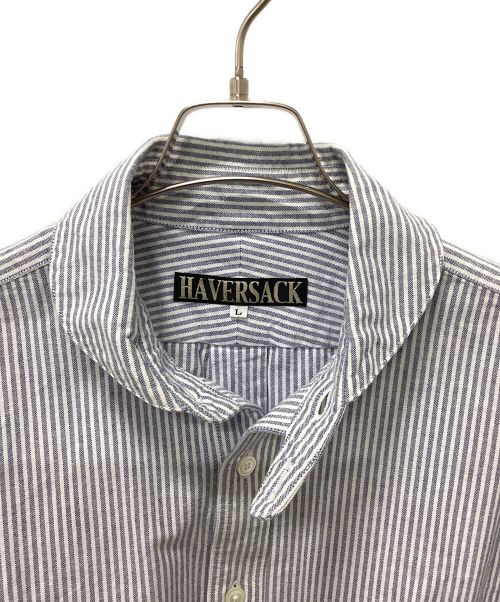 HAVERSACK（ハバーサック）HAVERSACK (ハバーサック) オックスフォードシャツ ホワイト×ブルー サイズ:Lの古着・服飾アイテム