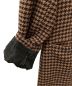 中古・古着 glamb (グラム) Houndstooth chester coat ブラック×ブラウン サイズ:M：8000円