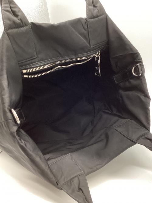 PRADA（プラダ）PRADA (プラダ) リバーシブルチェック柄2WAYトートバッグ ブルー×ブラックの古着・服飾アイテム